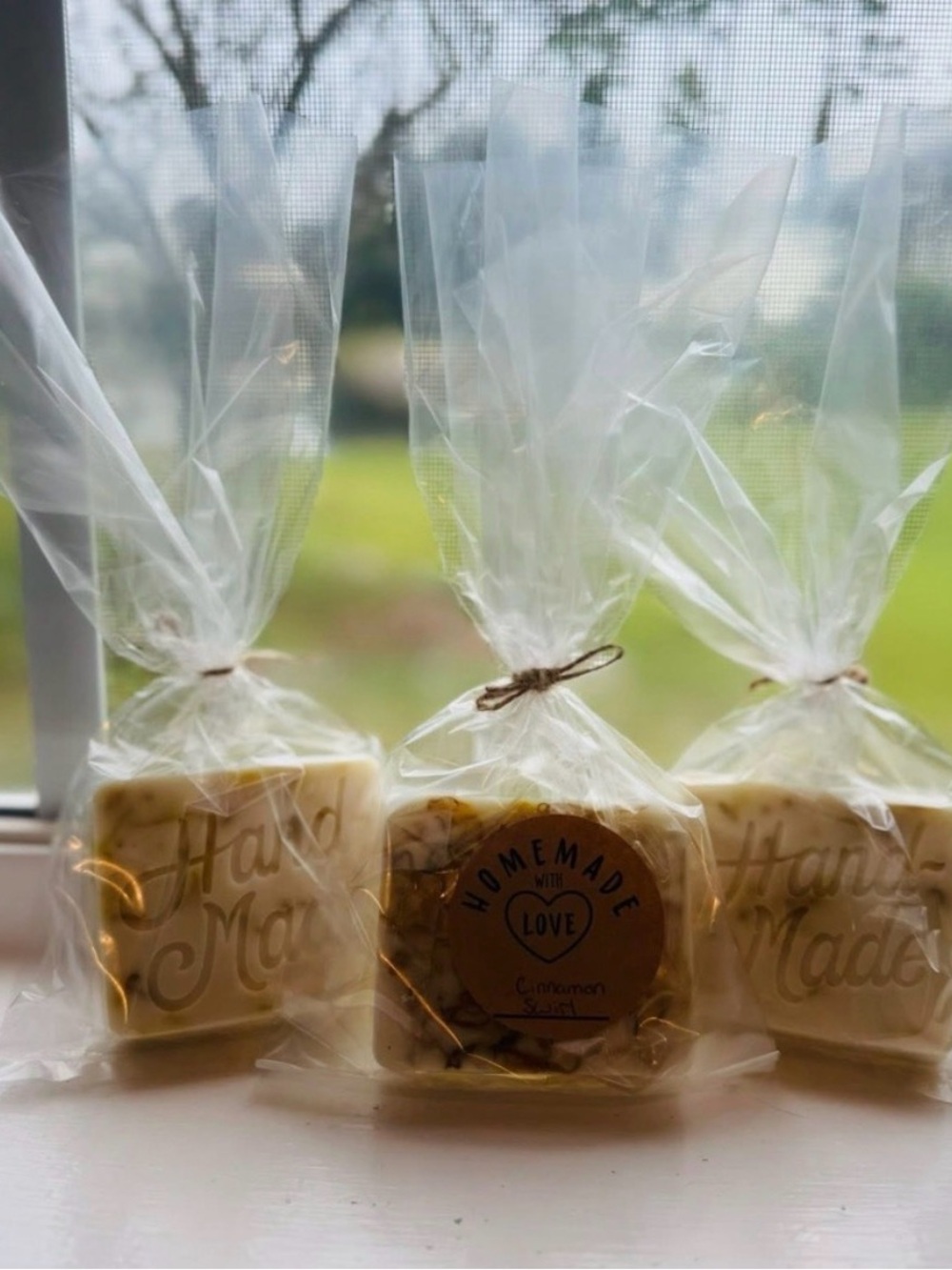 Cinnamon Swirl Handmade Soap - Cream